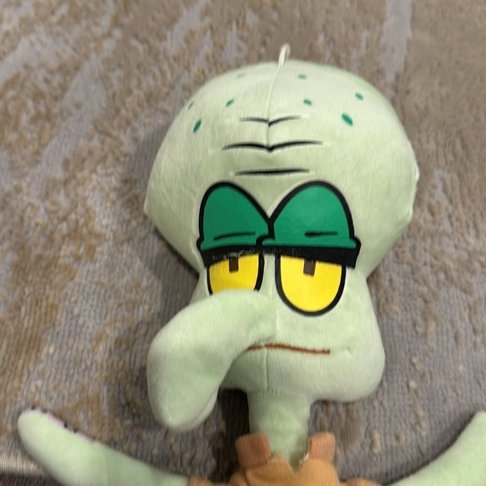 Spongebob Square Pants Squidward Tentacles Plush Size 14.5 inche EUC suction cup - Picture 2 of 7